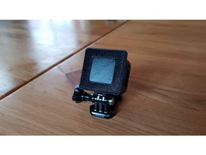 gopro hero session front protection 4mm plexiglas camera mount 3d print model - Mito3D