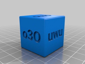owo dados personalizado 3d print model - Mito3D