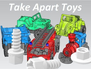 parafusos, porcas além de ter brinquedos mecânico battat caterpillar kits construção caminhão dump parafuso tome-além 3d print model - Mito3D