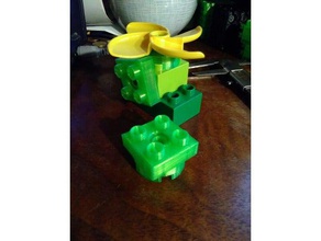 duplo snap rotation joints construction toys compatible technic lego 3d print model - Mito3D