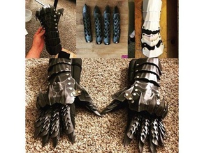 nazgul gauntlet finger scales costume lord rings ring wraith 3d print model - Mito3D