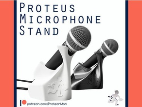 proteus microphone stand music holder holster clip mount musical instrument instruments protean proteanman man 3d print model - Mito3D