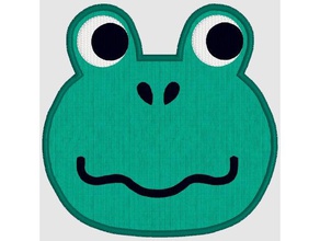 animal crossing embroidery tad frog machine animals applique video games 3d print model - Mito3D