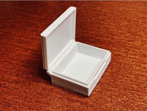 paramétrique charnière de la boîte plus imprimable un seul morceau les conteneurs 3d print model - Mito3D