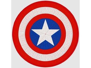 captain america motif de broderie appliques les pièces monnaie badges marvel super heros 3d print model - Mito3D