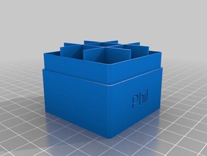 my customized organization box separators phil 3d print model - Mito3D