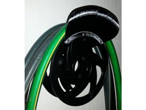 garden hose holder using filament spool outdoor 3d print model - Mito3D