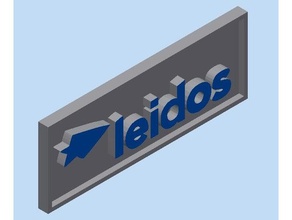 leidos logo sign signs logos engineering 3d print model - Mito3D