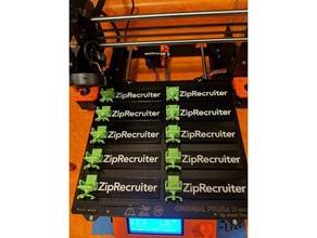 ziprecruiter 3d-logo-Plakette Zeichen logos Standby 3d print model - Mito3D