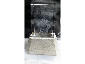 lazer kazınmış cam beton kalıp stand küp sanat gteborg Konya kifkit 3d print model - Mito3D