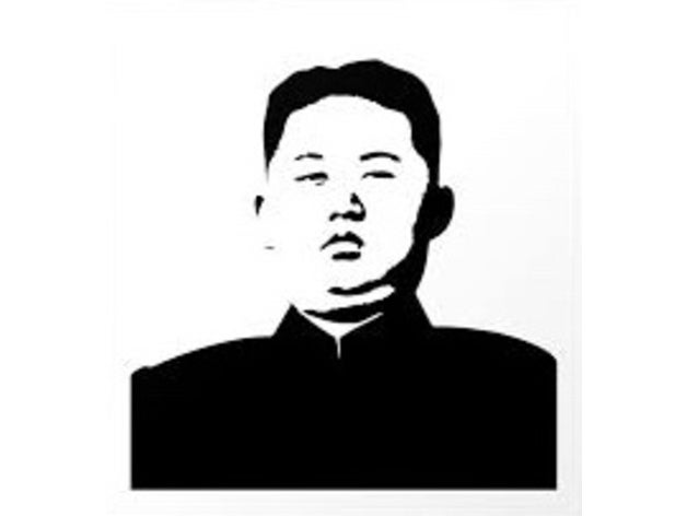 kim jong-un Schablone 2d Kunst jong un leader Nord-korea Politiker 3D print model - Mito3D