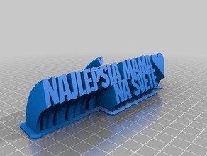 sweeping plate- najlep&scaronia mam office customized 3d print model - Mito3D