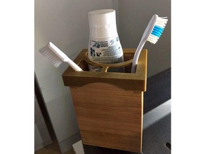 dragdivide ikea bagno accessori per il dragan spazzolino da denti titolare dentifricio 3d print model - Mito3D