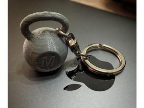crossfit kettlebell weight keychain keychains sports 3d print model - Mito3D