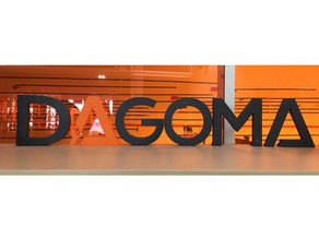 dagoma lettres letras llavero 3d la impresión dagomaniack 3d print model - Mito3D