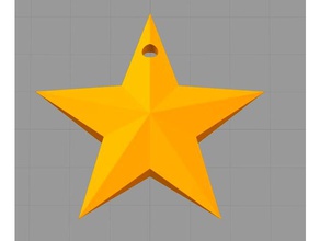 jammys faceted star pendant earring jewelry 3d print model - Mito3D