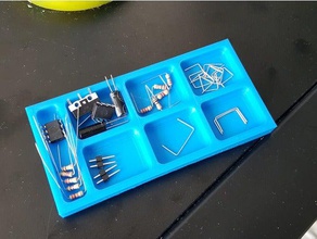 desk organizer makers containers modular resistor box 3d print model - Mito3D