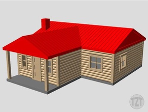 Blockhaus Haus ho scale model railroad layout Gebäude Strukturen 3d print model - Mito3D