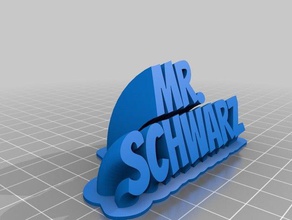 schwarz placa de identificação 2 office personalizado 3d print model - Mito3D