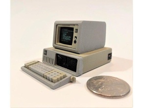 mini ibm pc toys games 1980s computer doll dollhouse geek miniature retro 3d print model - Mito3D
