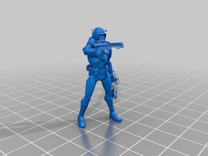 clone commander legion scale toys games wars sci fi miniatures star 3d print model - Mito3D