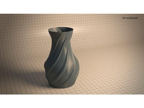 simple spiral vase decor nsfw 3d print model - Mito3D