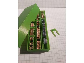 variable resistor-stand electronics arduino breadboard resistor box small parts storage 3d print model - Mito3D