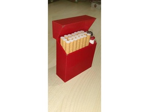 cigarette box lighter inside accessories case magnet magnetic metallica 3d print model - Mito3D