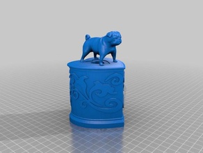 pug box pets 3d print model - Mito3D