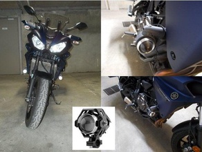 cree u5 projector bracket tracer 700 mt07 other cradle moto motorcycle mounts mount 3d print model - Mito3D
