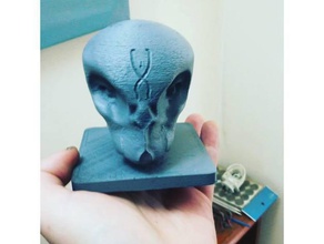 alieno grigio busto 3d la stampa gli alieni busti i grigi mostri fantascienza spazio 3d print model - Mito3D