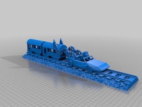 back future delorian train sculptures 3d print model - Mito3D