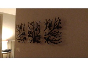 tree 2d wall art support 3d print model - Mito3D
