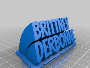 brittney name plate office customized 3d print model - Mito3D