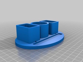 twin spin pennello stand bagno 3d print model - Mito3D