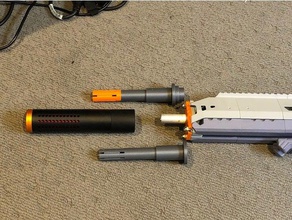 Arbeiter-suppressor adapter caliburn vf1 internen Mündungsbremse Requisiten nerf barrel nerf-blaster gun 3d print model - Mito3D