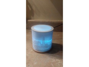 lithophane de la lámpara decoración fresco fácil 3d print model - Mito3D