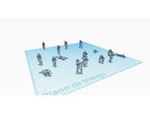 rebel trooper battle poses props anh boardgames miniatures rebels star wars 3d print model - Mito3D