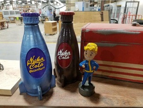usable nuka cola quantum bottle props drink fallout 3 4 76 fitness toy video game games wasteland water working 3d print model - Mito3D