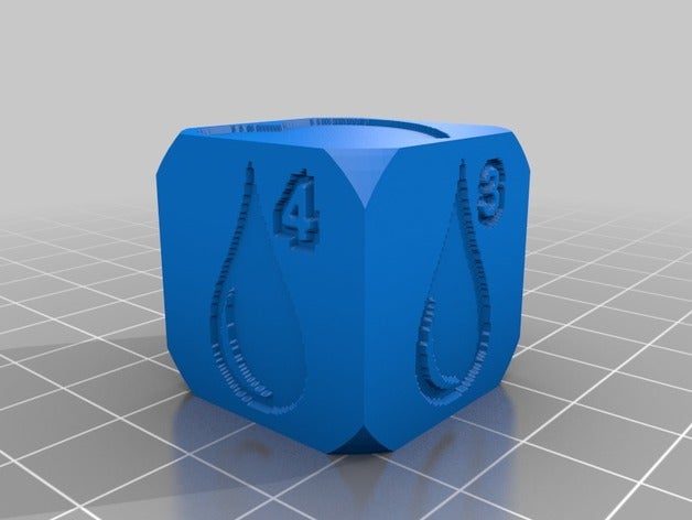monstruo jefe de la herida tracker los dados personalizado 3D print model - Mito3D