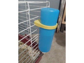 pet water bottle holder pets ferret gerbil guinea pig hamster openscad wire cage 3d print model - Mito3D