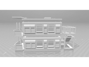 Aufbau einer barracksapartment Gebäude Strukturen legion Gelände zombicide 3d print model - Mito3D