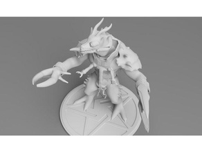 barão glabrezu traidor bloodwar 3d impressão dnd em miniatura 3d print model - Mito3D