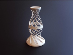 abstract art flow math shape twist vase webshocker 3d print model - Mito3D