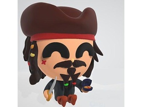 jack sparrow los juguetes juegos piratas 3d print model - Mito3D