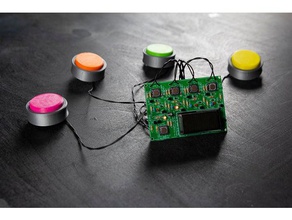 quiz-Tabelle Schaltflächen taktile Schalter - Spielzeug Spiele Elektronik 3d print model - Mito3D