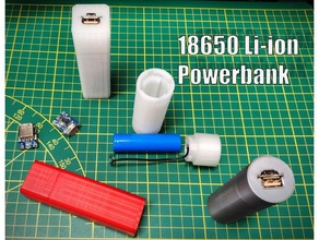 18650 powerbank portable usb charger electronics battery liion 3d print model - Mito3D