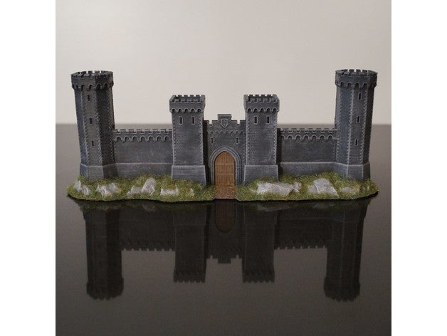 Kreuzritter Burg Tor - Spielzeug Spiele Architektur Kunst Gebäude burg dd Dekoration diorama dungeons dragons fantasy fort Festung gameofthrones mittelalterliche der Miniatur rock tabletop team fortress 2 Turm wargames 3D print model - Mito3D