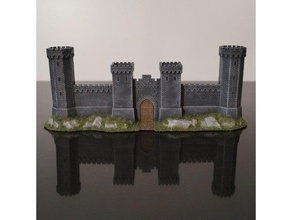crusader castle gate toys games architecture art building burg dd decoration diorama dungeons dragons fantasy fort fortress gameofthrones medieval miniature rock tabletop team 2 tower wargames 3d print model - Mito3D