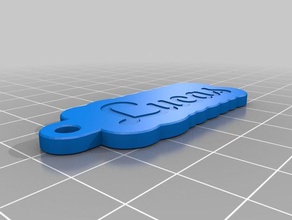 meine angepasste doppelseitig Schlüsselanhänger multi-material-Druck mit Ihrem Namen 3d print model - Mito3D